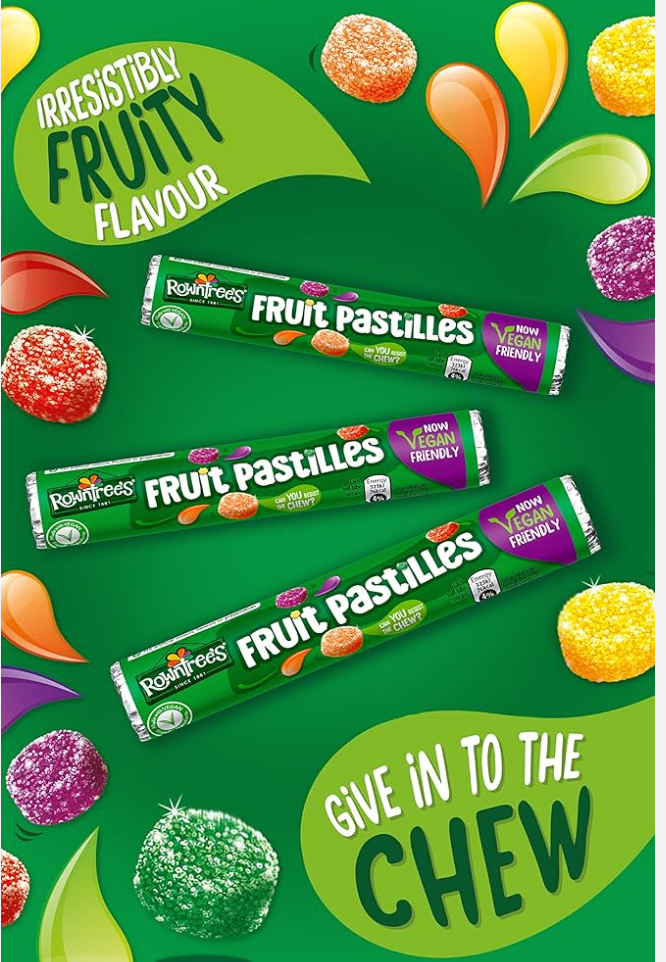 ROWNTREES Fruit Pastilles Giant Tube 15x115g