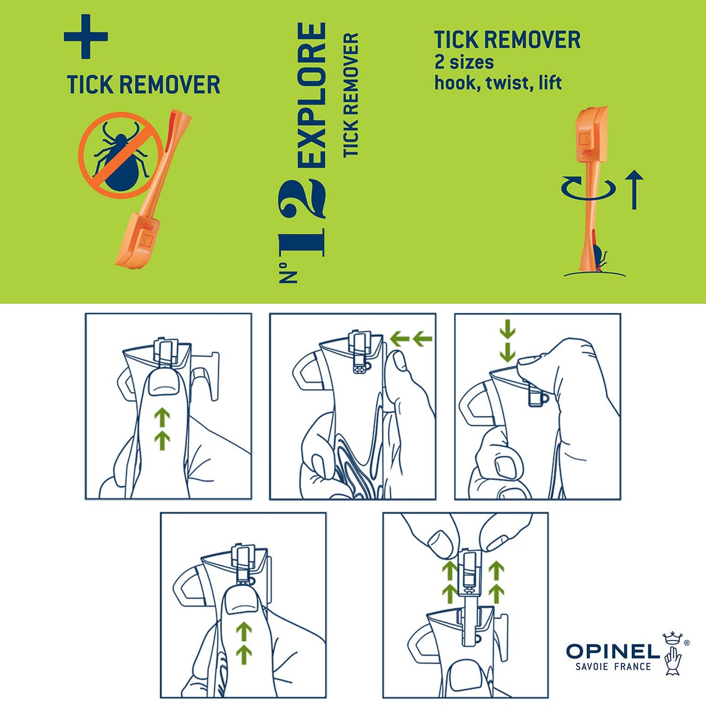 No.12 Explore Folding Knives with Tick Remover Tool