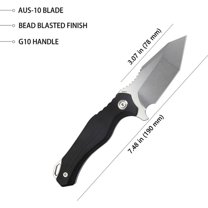 Golf EDC Fixed Blade Black