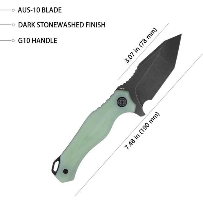 Golf EDC Fixed Blade Jade